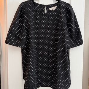 Polka Dot Puff Sleeve Blouse